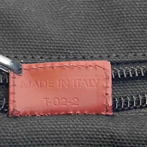 RARE Vintage Burberry Embroidered with Red Leather Trim Handbag Blue Denim Tote - Picture 6 of 16